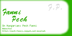 fanni pech business card
